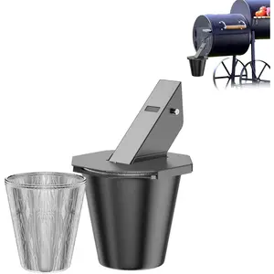 Grease Bucket for Pellet Grill, Drip Bucket with 2-Pack Disposable Foil Liners, Heavy-Duty Drip Pan with Heat-Resistant Coating, Grease Catcher with Leak-Proof Silicone Design for Outdoor Cooking (A) pocket  rocket  camping  stove