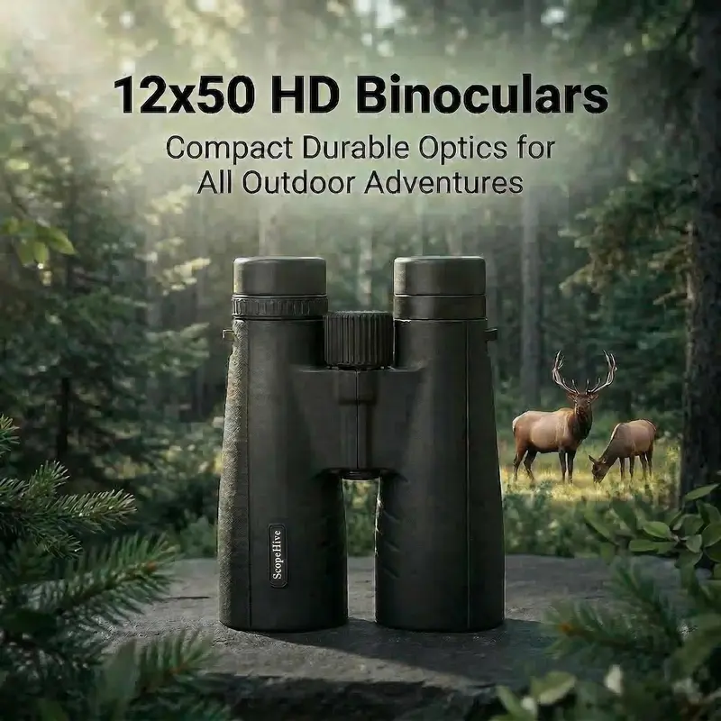 12x50  High power  Binoculars - HD Optics, Fully Multi-Coated Objective Lens, Large Aperture, Birdwatch Ready for Hunters, Outdoor Sports, Watching Sports Gear