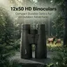 12x50  High power  Binoculars - HD Optics, Fully Multi-Coated Objective Lens, Large Aperture, Birdwatch Ready for Hunters, Outdoor Sports, Watching Sports Gear