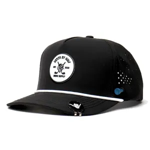 BRIMZ Golf Performance Hat - Tee Holder & Magnetic Ball Marker - Breathable, Sweat & Water Resistant Golfing Snapback Hat Sports Cap