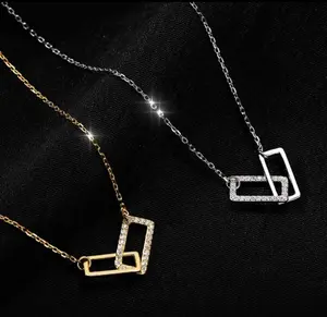 Mack & Rex HUXLEY Gold or Silver Double Pendant Necklace for Women