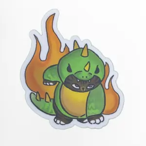 Dragon Cat Power Up Sticker