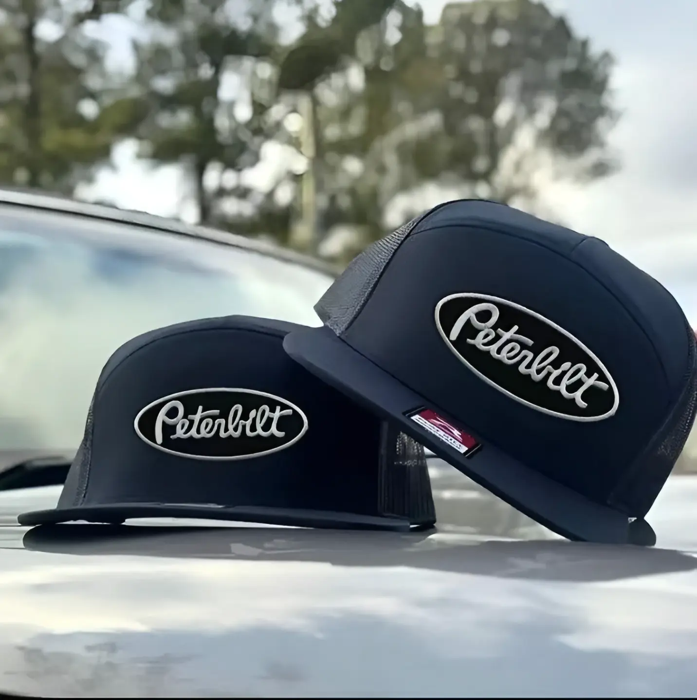 Peterbilt Embroidered Snapback Trucker Hat | 2026 Classic Truck Inspired Mesh Cap | Adjustable Outdoor Summer Headwear for Men & Women