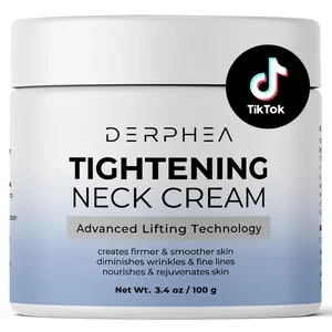 DERPHEA Tightening Neck Cream Advanced Lifting Technology for Firming Smoother Skin Reduces Wrinkles Fine Lines 3.4 Oz