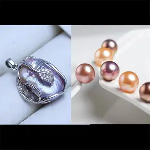 Pearl pendant+[live opening] Min 2 Double Edison Pearl (2 8mm)