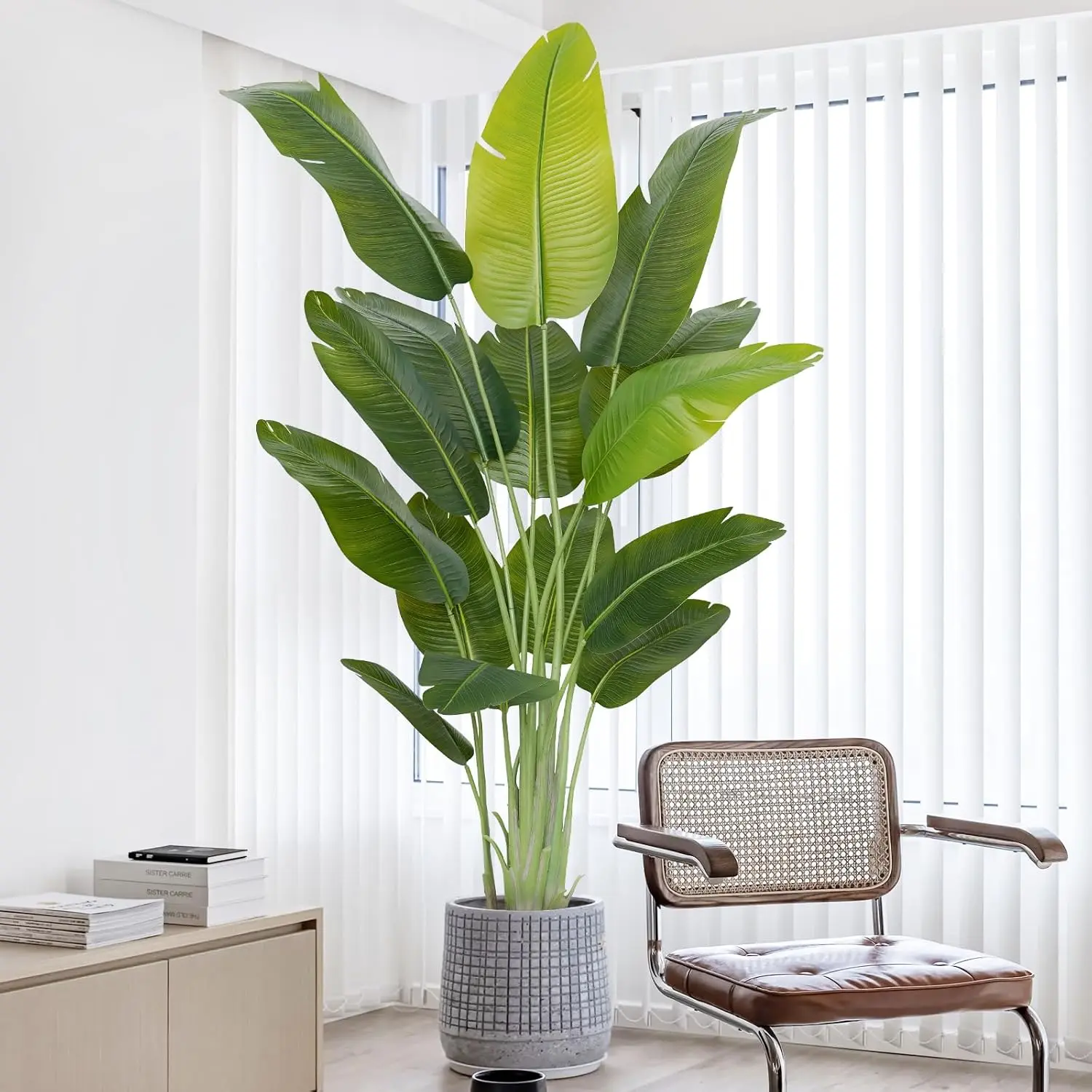 Bird of Paradise Plant Artificial 6ft,Faux Plants Indoor Tall with 12 Trunks - The Perfect Indoor Silk Floor Plant for Home Decor in Living Room, Office, and Bedroom (6FT Bird of Paradise)artificialplants