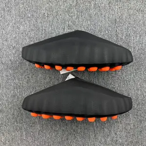 Desginer Mind 001 Soft Rubber Tech Comfort Slides Breathable Summer Sandals for Men Women (Black/Red/Bone)