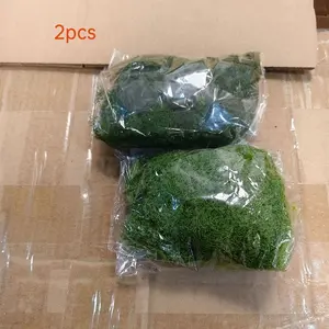 Realistic Artificial Moss 2 Packs, Natural Indoor/outdoor Garden Decor, Durable and Fade-Resistant, Easy to Shape and Maintain