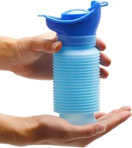 750ml Adult Urinal Portable Shrinkable Personal Mobile Toilet Women Kid Pee for Outdoor Car Travel Traffic Camping Potty