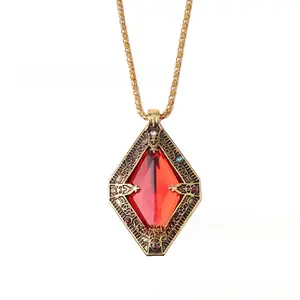 The Elder Scrolls IV: The Lost Kings Necklace, Kings' Amulet Pendant (Game Accessory), Ruby Inlaid Necklace