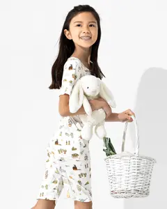 Bunny Garden Bamboo Kids Pajama Short Set