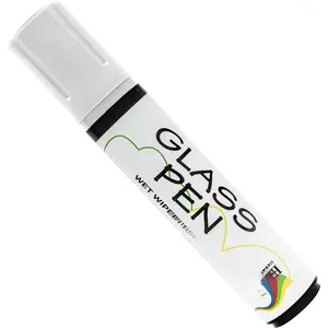 Glass Pen Window Marker: Liquid  Pens for Glass, Whiteboard  with Washable  - Graduation,  Windows, Mirror Pen, Storefront, Wedding, Parade, Party & Holiday (White,  Tip)