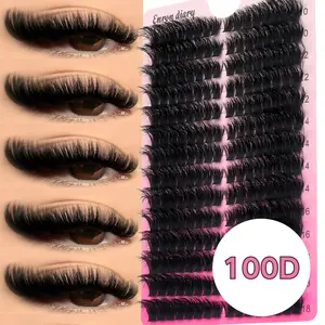 14 Rows Of Single Cluster Fluffy Eyelashes, Individual False Eyelash, Thick Eyelashes, DIY Eyelashes, Curled Eyelashes, Cartoon Extended Eyelashes, Suitable For Beginners At Home
