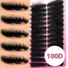 【Black Friday】14 Rows of Fluffy Individual Lash Clusters, Thick, Curled Cartoon-Style DIY False Eyelashes, Voluminous Design for Beginner-Friendly At-Home Application