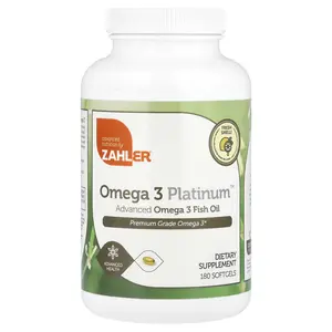 Zahler Omega 3 Platinum™, Advanced Omega 3 Fish Oil, 180 Softgels (1,000 mg per Softgel)