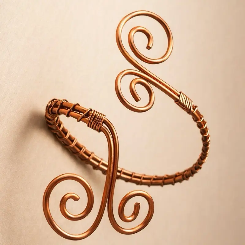 Copper Arm Cuff - Fashionable Copper Arm Cuff, Trendy Jewelry Accessory, Accessories Healing Jewelry Collections