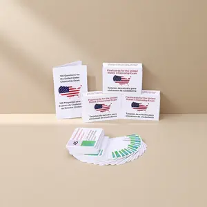 【2025 New Release】U.S. Civics Test Flash Cards Combo Set with Bilingual Booklet - English/Spanish Government American History