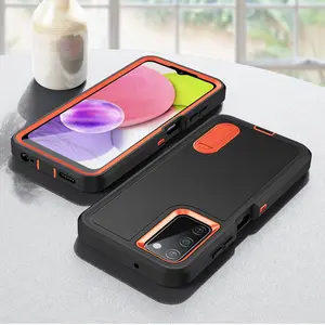 3 PCS [1 Phone Case with 2X Clear Screen Protectors] Defender Stand Samsung Galaxy S23 FE Phone Case, Shockproof Protective Cover, Suitable for Galaxy S26 S25 S24 S23 S22 Ultra Plus S23 FE A54 A53 A16 A15 A14 A13 A06 A04S A03S Accessories