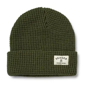 Seager Service Waffle Knit 2.0 Army Green Beanie