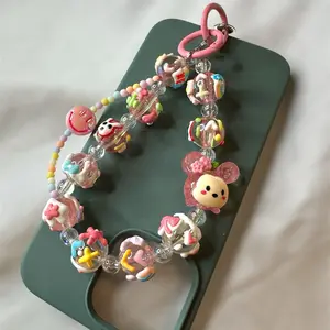 Super Cute colorful beaded  Phone/Key/Bag Charm - 2 Color Options (Phone Case Tap Included)