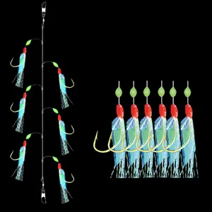 1pcs Colorful Leather Bait Holder Hook, Ideal for Sea Bass Fishing, Lure Hooks, Artificial Fishhooks, Fishing Rods, Realistic Bait, Fish Shaped Lure