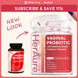 HerAuré Probiotics for Women Dietary Supplement - 7B CFU Probiotic, Prebiotic, 7-in-1 Mushroom Blend, Cranberry Extract, Pineapple - pH Balance, Odor Control, Flora Health - 60 Capsules, Wellness Self-Care Gift,womensupportingwomen,Wellness