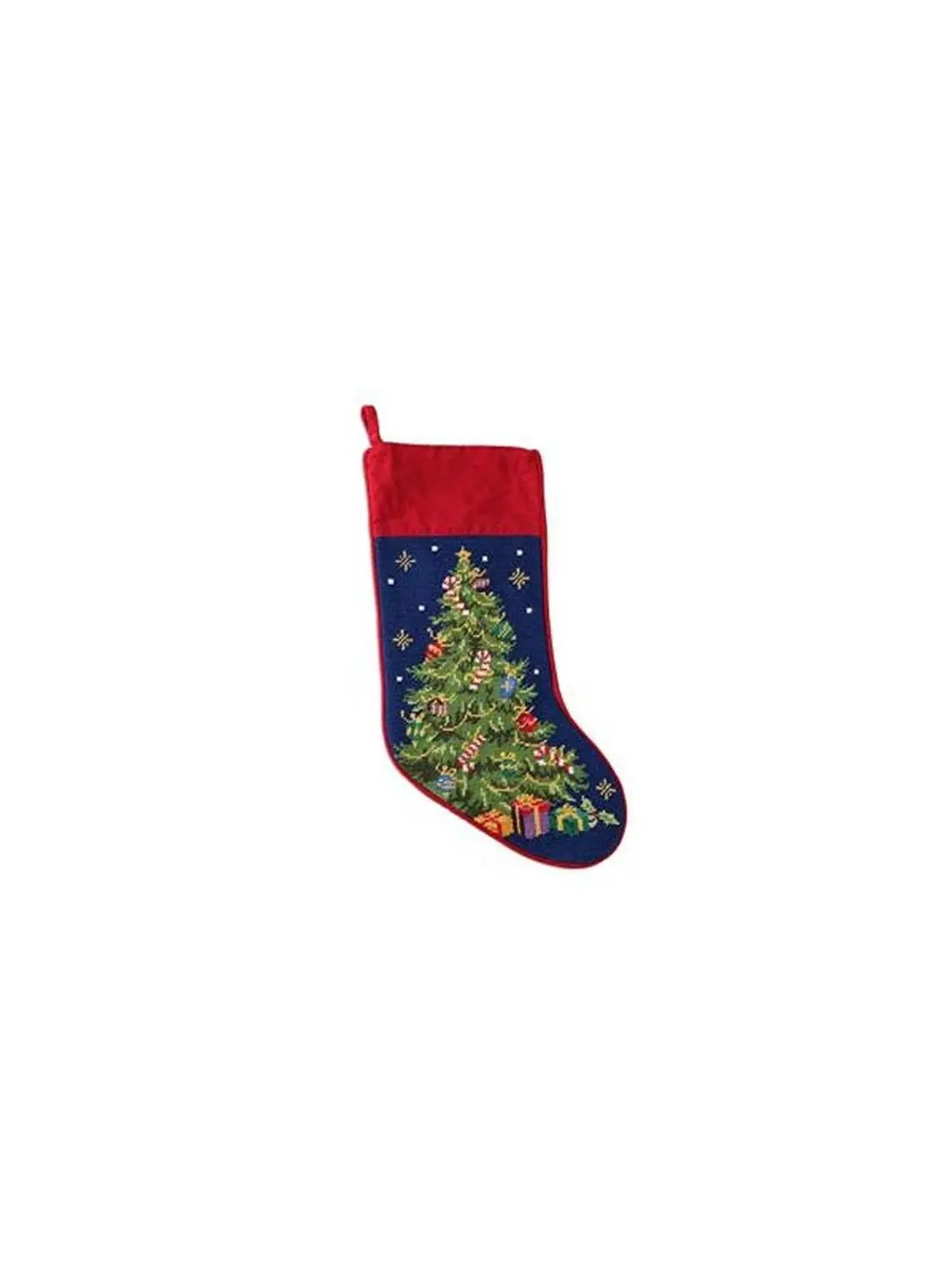 Peking Handicraft 31SJM9531MC 100% Wool & Cotton Needlepoint Embroidery Christmas Stocking - 11x18 in, Adult, Outdoor Safe, Regal Decorative Home Festive Decoration, Multi-Color