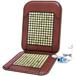 Infrared Heat Therapy Healing Natural Jade Chair Mat Pad for Back Pain Relief, Jade Stone Heating Seat Cushion with Far Infrared Heating Therapy for Home Office Muscle Relaxation & Body Wellness