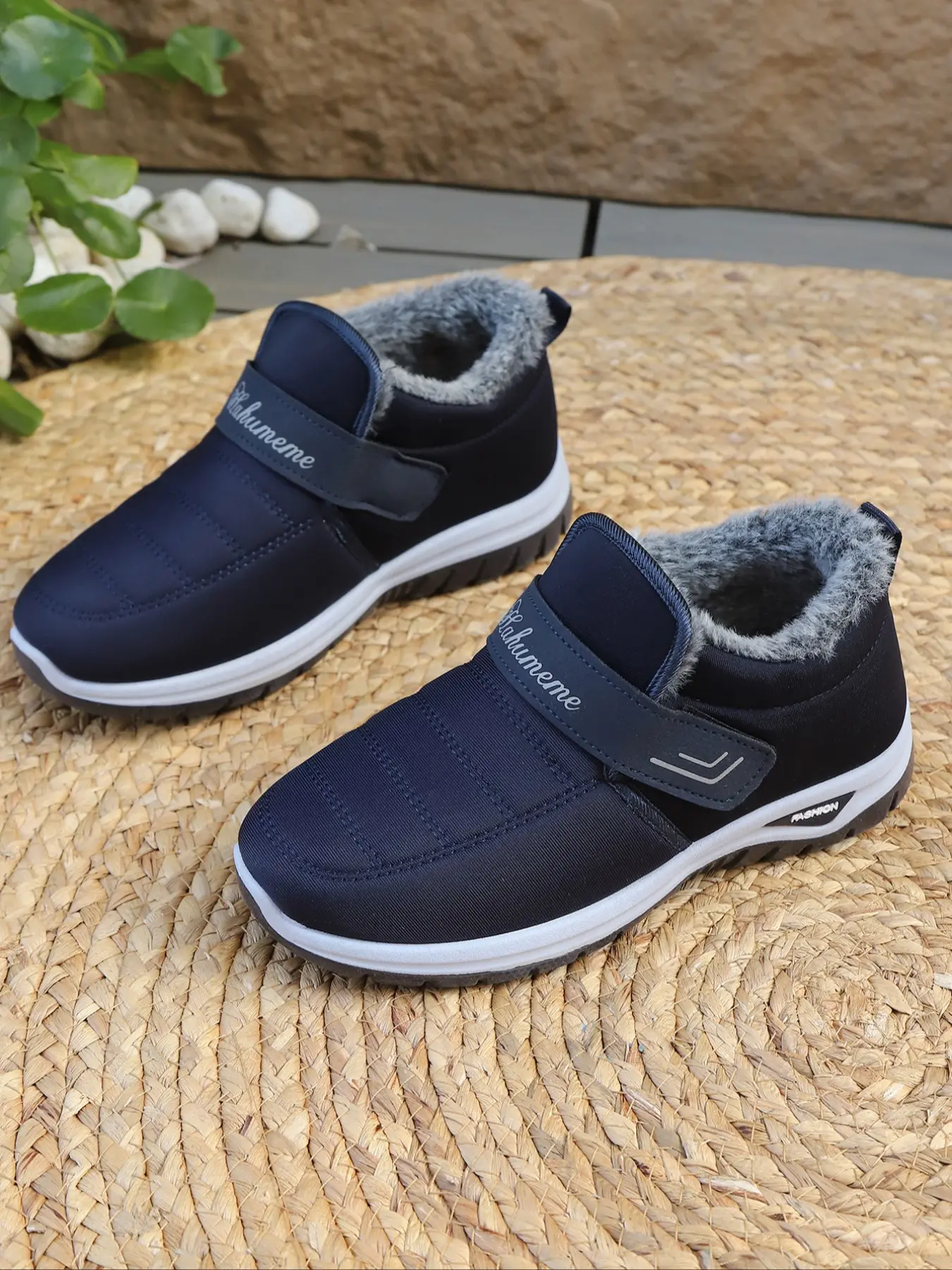 Women's Self-Adhesive Thickened Warm Lining Snow Boots, Outdoor Casual Sports Design, Soft Sole Comfortable Shoes, Winter Warm Shoes