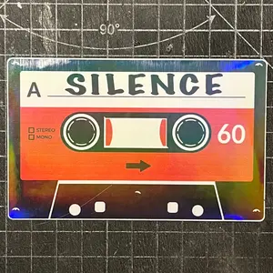 Cassette Tape "Silence" Sticker, Spirituality, Philosophy, Rights, Freedom, Speech, Truth, Oneness, Wholeness, Life, Love, Freedom