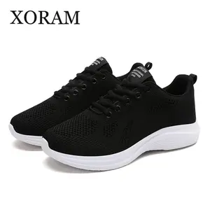 Women's Minimalist Casual Trainers, Flyknit Breathable Mesh Sneakers, Lightweight Soft-Soled for Running & Casual Walking