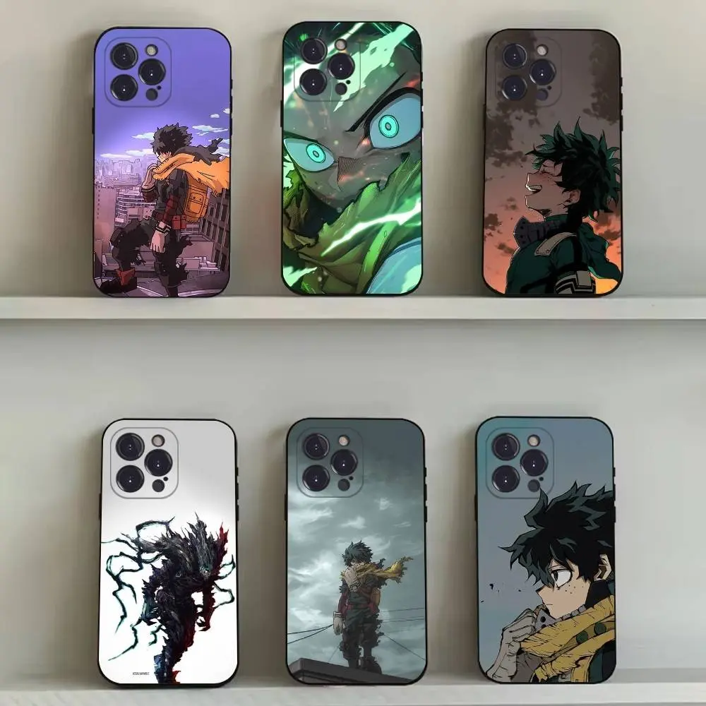 My Hero Academia Deku Art Phone Case - Soft Black TPU Flexible, Waterproof, Hyperrealism Protection Shell for iPhone 17,16,15,14,13,12,11,Pro,Max,Plus,X,XS,SE4,E,Mini Series Mobile Accessories, Iphone11pro, Glam, Flexible Shell