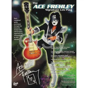 KISS Ace Frehley Gibson Les Paul Memorial Poster | Rest in Peace Rock Icon | Custom Tribute Art Print | Guitar Legend Wall Decor 2025