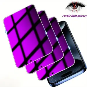 3-Pack Blue Light Privacy Screen Protector for iPhone Series, Eye Protection, Full Coverage, Anti-Scratch, Shockproof