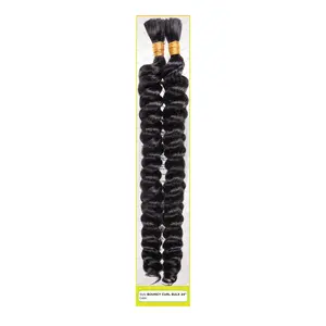 Janet Collection Human Hair Braids Bouncy Curl Bulk 2Pcs (18-24")