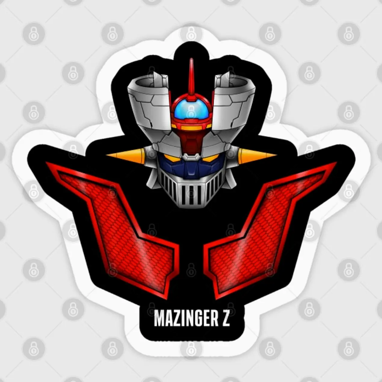 Mazinger Z Sticker – Super Robot Anime Vinyl Sticker for Mecha Fans ID6