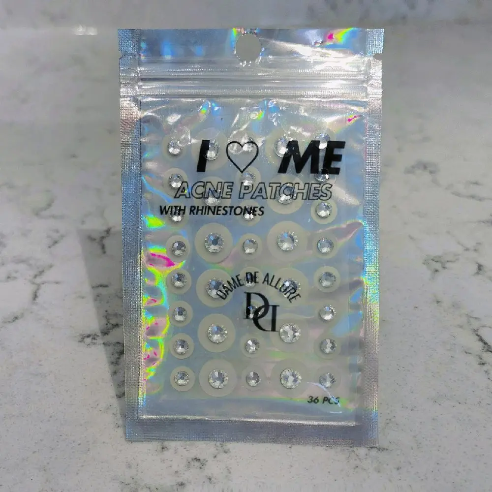 Dame De Allure Rhinestone Acne Patches 36 Pieces Best Acne Product Skincare Acne Spot Cystic Acne Overnight Cure Treatment Devices Acne Prone Reduce Inflamed Itchy Acne and Red Scar