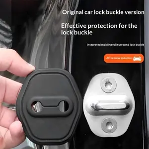 Thickened Silicone Car Door Lock Cover Universal Anti Rust Protector Noise Reduction Bumper Pad Full Protection Shock Absorbing Cushion Accessory