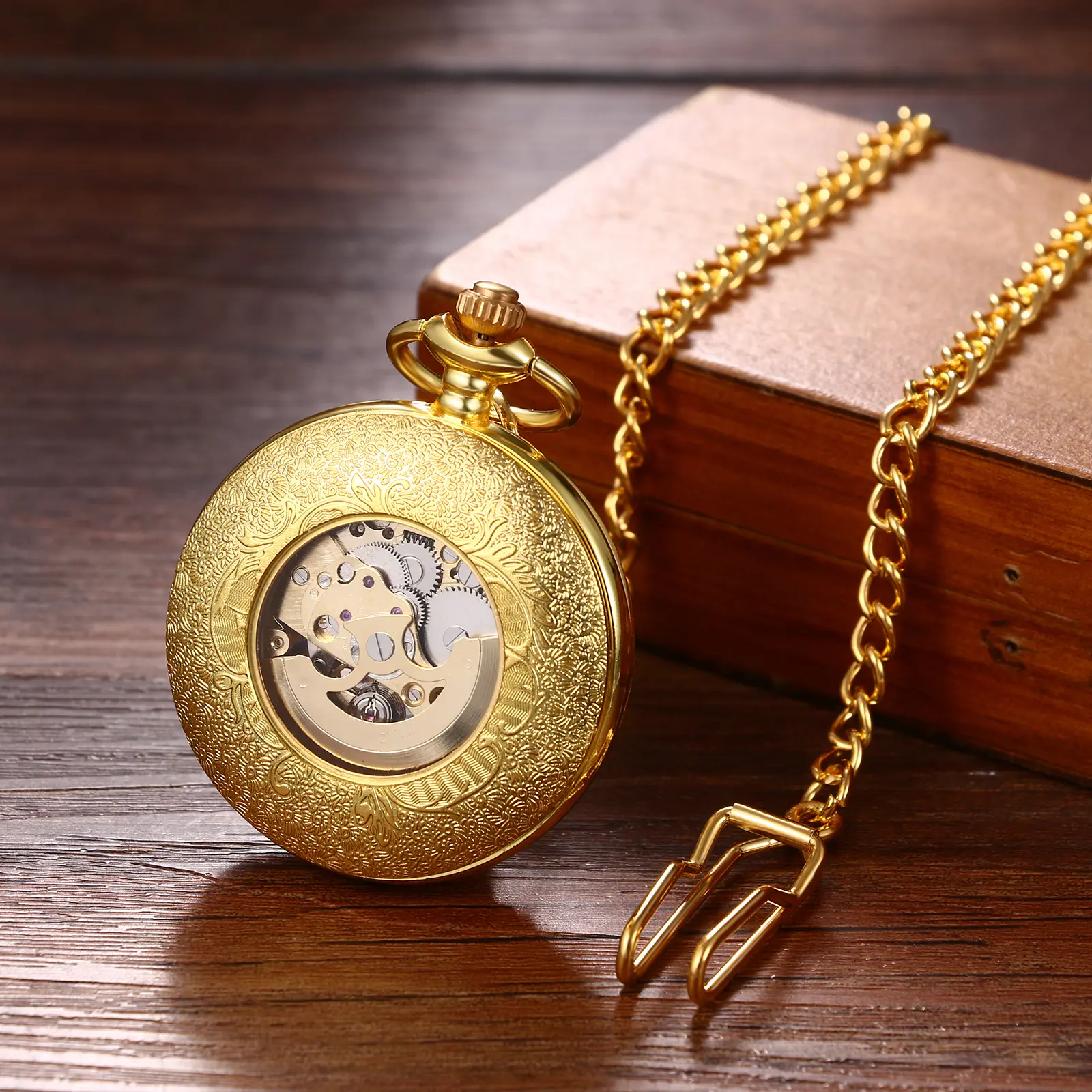 OIDEA Automatic Mechanical Pocket Watch, Roman Numeral Dial, Waist Chain – Fashion Men's Mechanical Pocket Watch for Fashion Accessories, Pocket Watches, Mechanical Pocket Watches
