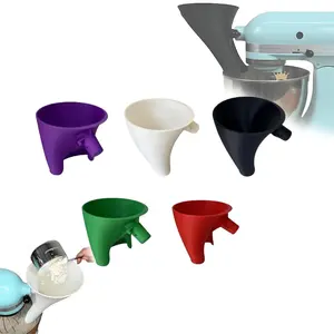 Flour Funnel for Kitchen Stand Mixer, Plastic Funnel with Easy-Pour Attachment Fits Artisan KSM150 5-Quart Tilt-Head Mixers, Mess-Free Baking Accessory for Flour, Sugar, and Egg Liquid