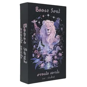 Animal Tarot Cards Deck, Tarot Card Decks, 54 Pieces Animal Oracle Cards Set, Divination Tools for Fortune-Telling & Meditation, 12x7 Cm Size