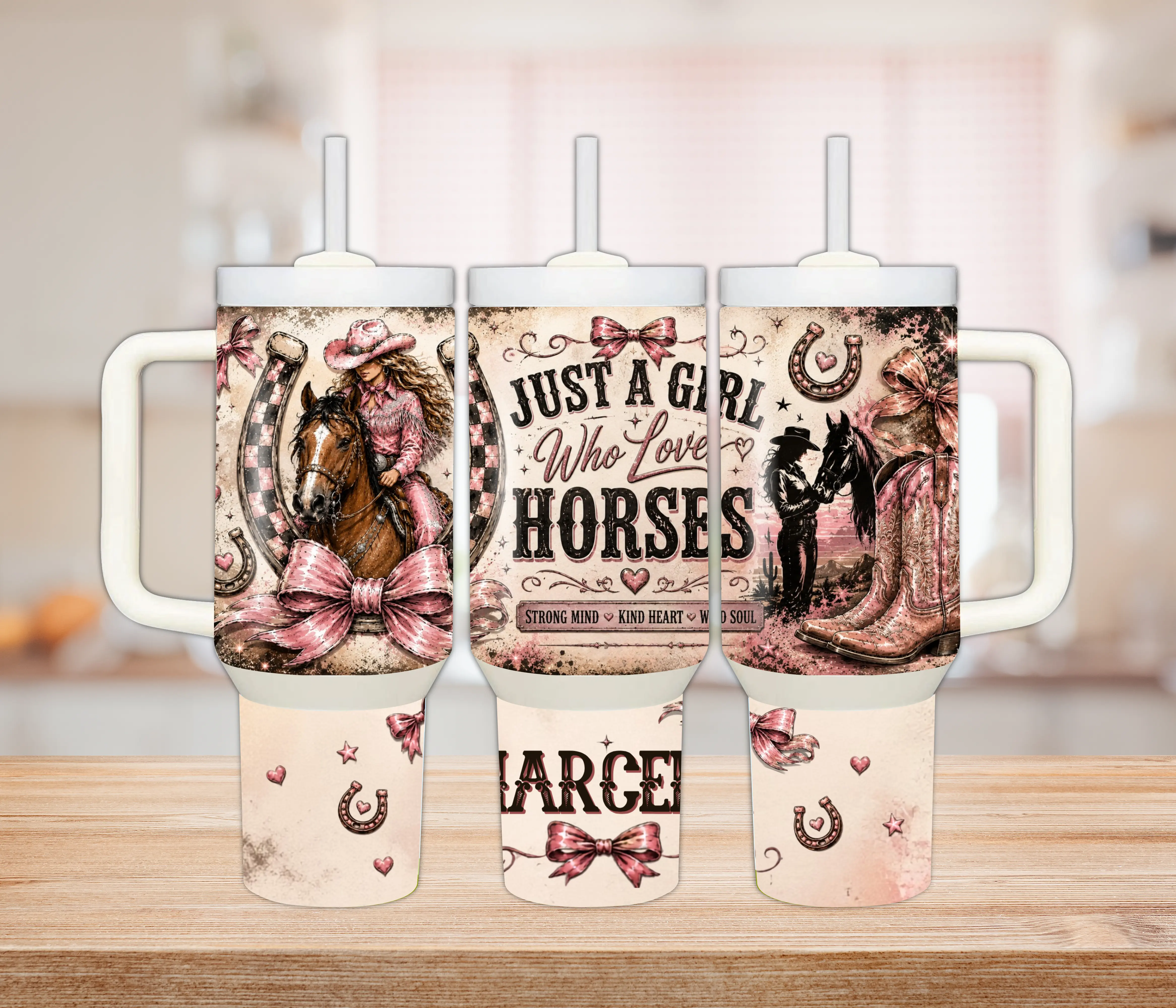Custom Horse Lover Gift for Her, Personalized Horse Tumbler, Equestrian Travel Mug