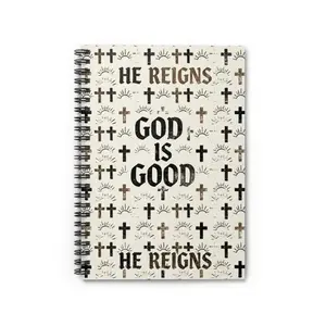 He Reigns Faith Journal — Christian Notebook for Prayer Bible Study and Daily Devotion
