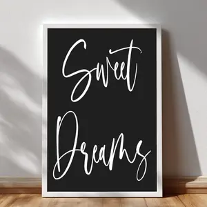 Sweet Dreams Master Bedroom Sign, Bedroom Wall Decor, Cozy Bedroom Art Print, Unframed Sweet Dreams Poster.