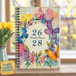 1 Portable Compact Planner: Includes monthly planners for 2026-2028, a notebook, and 3 types of work management gem manuals; comes with blank pages for notes.