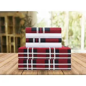 Luxury Soft Bed Sheets Pattern - 1500 Hotel Quality Microfiber Softness Wrinkle and Fade Resistant () Bedding Set, Full, Burgundy