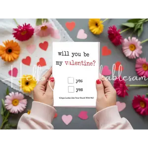 “Will You Be My Valentine?” Funny Valentine’s Day Card | Checkbox Valentine Card | Cute & Playful Love Card | Handmade Small Business | 5x7 | Includes Envelope