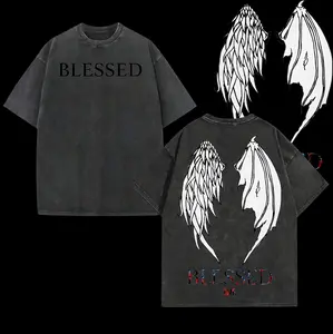 COMBATWEAR Max Holloway Blessed Wings Tee,  Blessed BMF T-shirt, UFC MMA Fan Custom Graphic Design, Gym Wear, Gift for Fighters, Sports Apparel