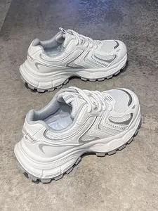 Women's Colorblock Dad Shoes Walking Shoes Spring & Fall New Breathable Mesh Thick Sole Height Increasing Athletic Walking Shoes Casual Outdoor Sports Shoes