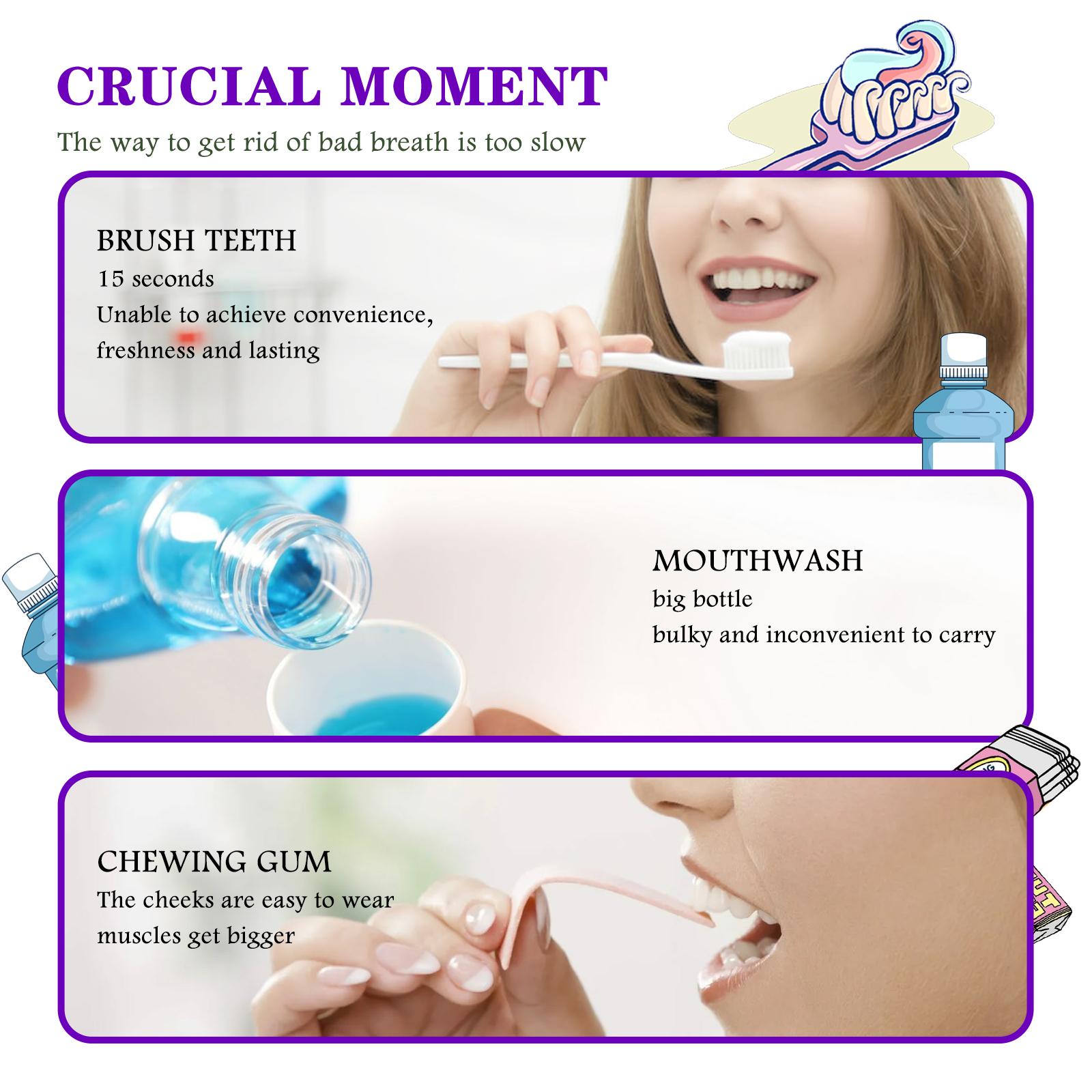 20ml Mouth Refresh Spray, Oral Probiotic Breath Spray, Natural Fresh Spray for Men and Women, Fresh